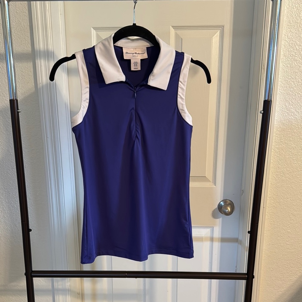 Tommy Bahama Blue and Purple Sleeveless Polo Tank